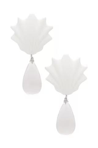 Julietta Isola Bella Earrings in White & Clear from Revolve.com | Revolve Clothing (Global)