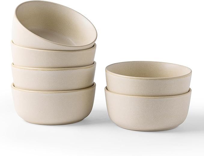 AmorArc Stoneware Cereal Bowls Set of 6, 26oz Soup Bowls Set for Cereal Soup Snacks, Modern Kitch... | Amazon (US)