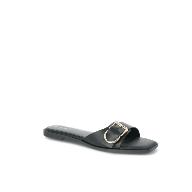 Free Assembly Women's Buckle Slide Sandals, Sizes 6-11 | Walmart (US)