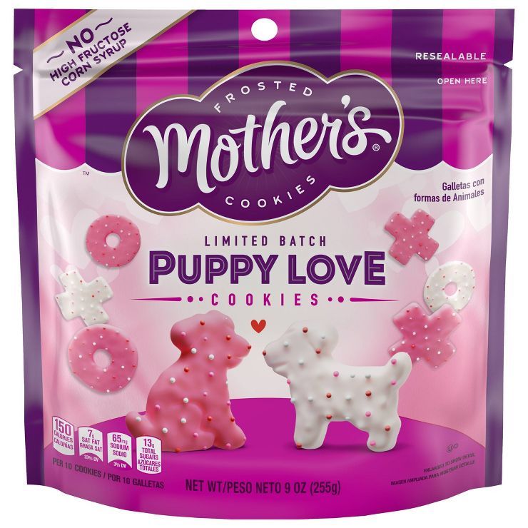 Mother's Valentine's Puppy Love X's and O's Cookies - 9oz | Target