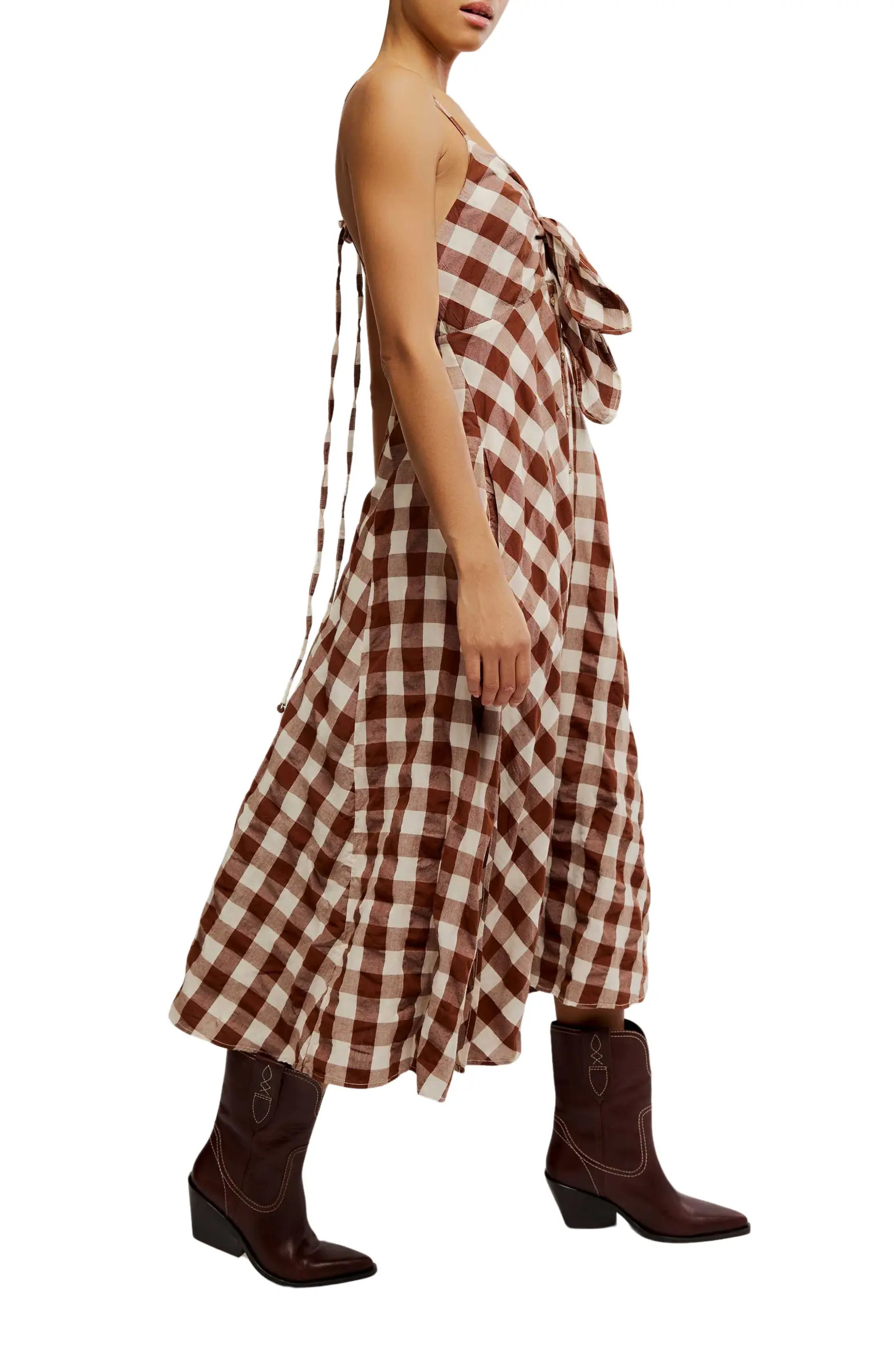 Free People Via Gingham Cotton Seersucker Sundress | Nordstrom | Nordstrom