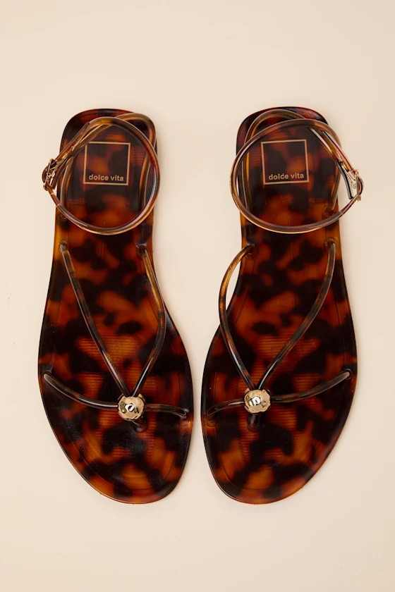 Kenley Tortoise Jelly Ankle Strap Sandals | Lulus