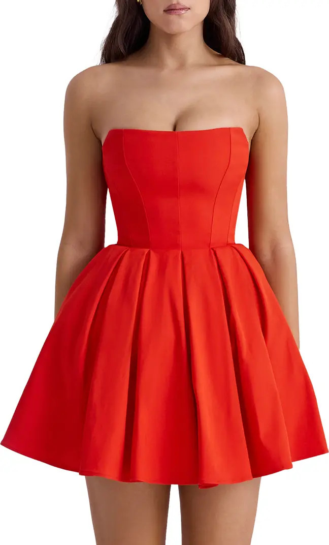 Emmanuela Strapless Corset Fit & Flare Minidress | Nordstrom