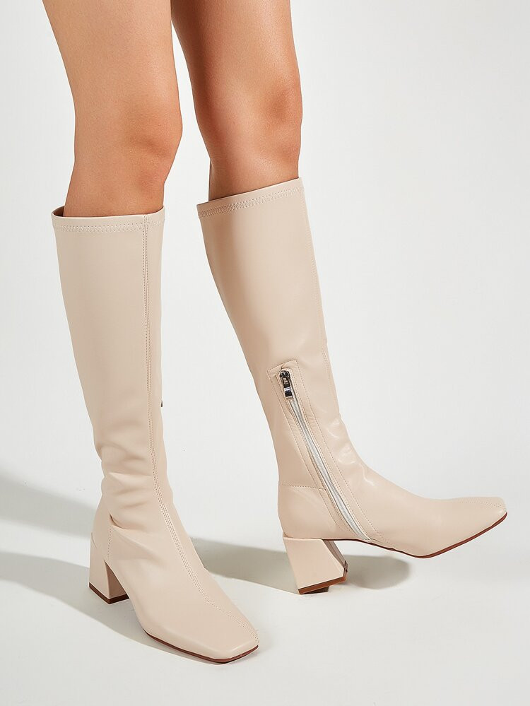Square Toe Knee Boots | SHEIN