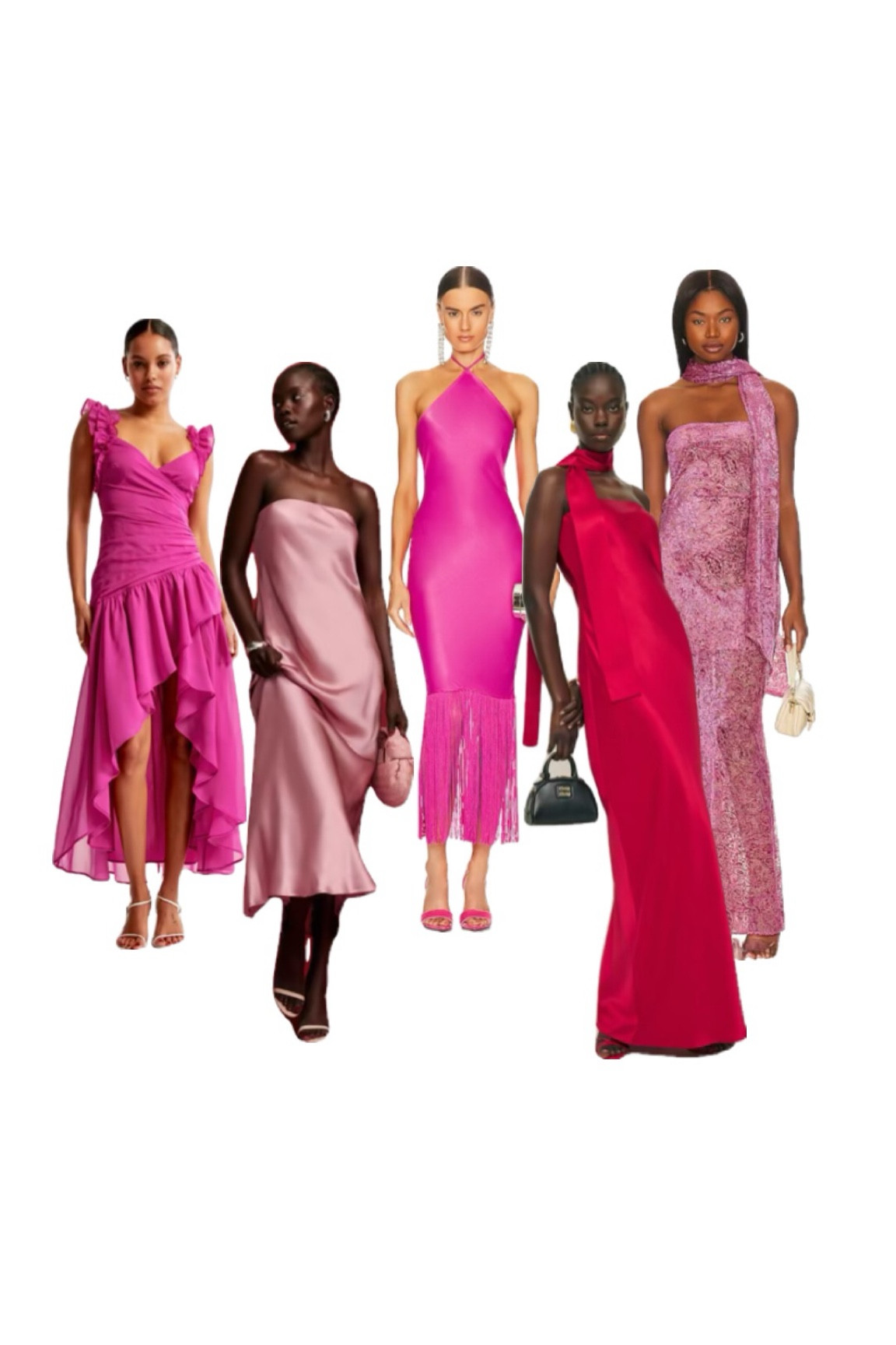 Wedding guest dress inspiration for your summer weddings. Colors - pinks, red, vibrant! 

#LTKParties #LTKWedding #LTKFestival