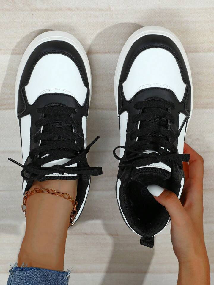 Solid Color Casual Student Sneakers, Stylish Outdoor Comfortable Sports Shoes | SHEIN