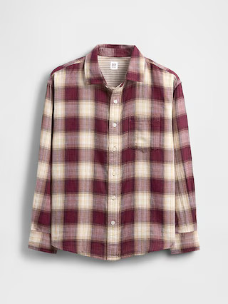 Kids Relaxed Plaid Shirt | Gap (US)