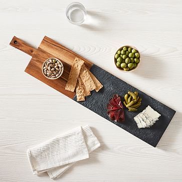 Mixed Slate &amp; Wood Preston Cheese Boards | West Elm (US)