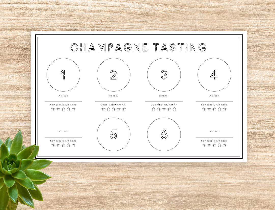 Champagne Tasting Placemat  up to 6 Champagne Champagne - Etsy | Etsy (US)