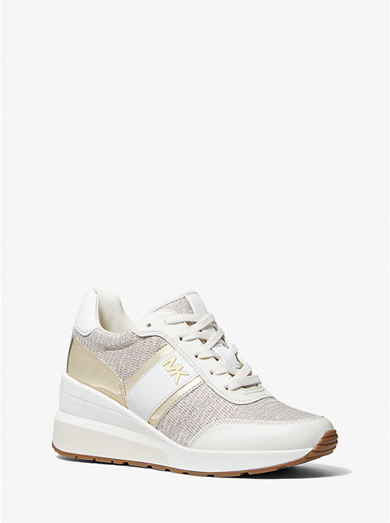 Mabel Glitter Chain Mesh Trainer | Michael Kors US