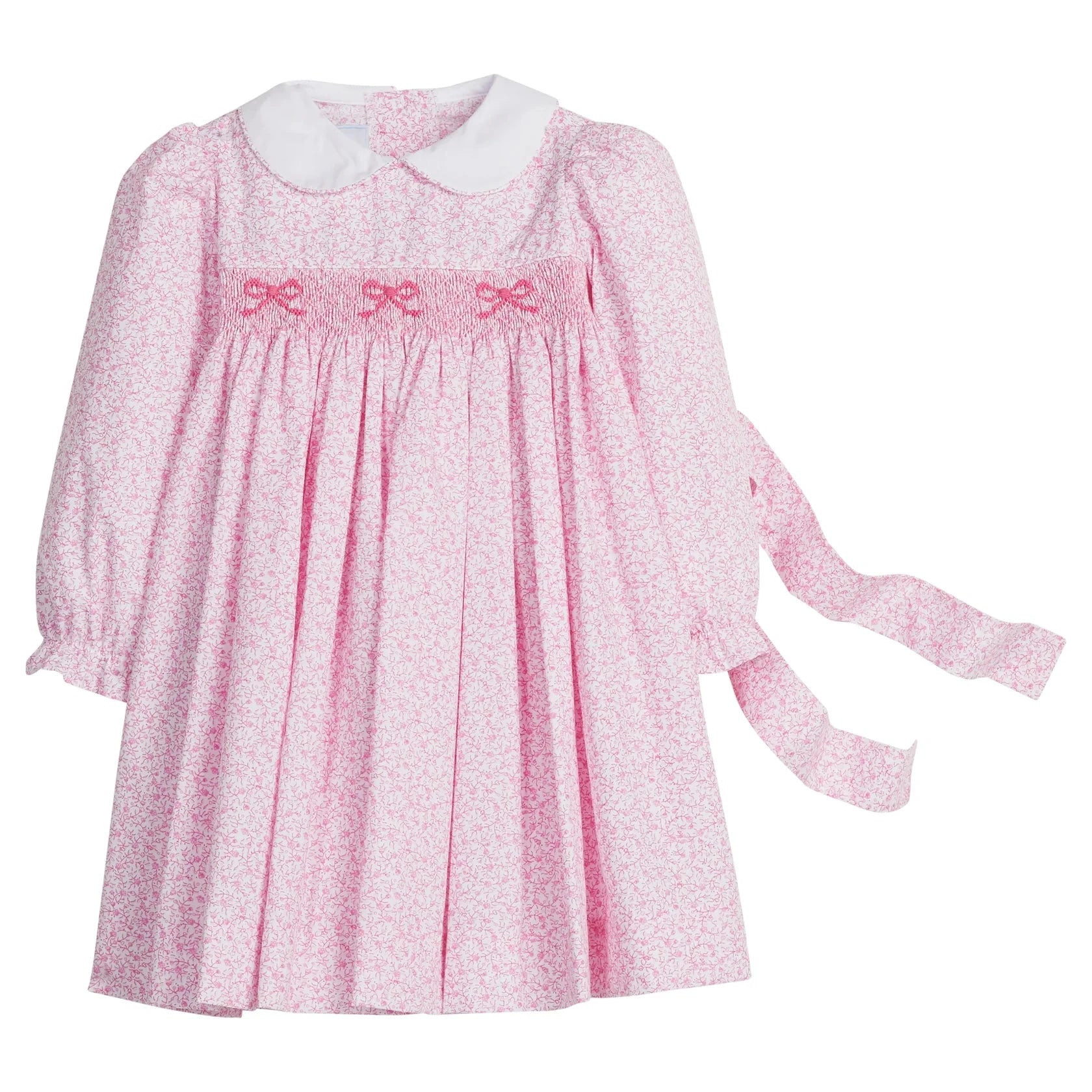 Smocked Natalie Dress - Pink Vinings | The Horseshoe Crab