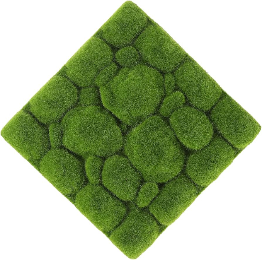FOMIYES Artificial Moss Mat Squares Wall Decor, Simulation Plants Wall Hanging Decoration, Fake M... | Amazon (US)