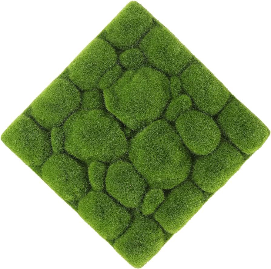 FOMIYES Artificial Moss Mat Squares Wall Decor, Simulation Plants Wall Hanging Decoration, Fake M... | Amazon (US)