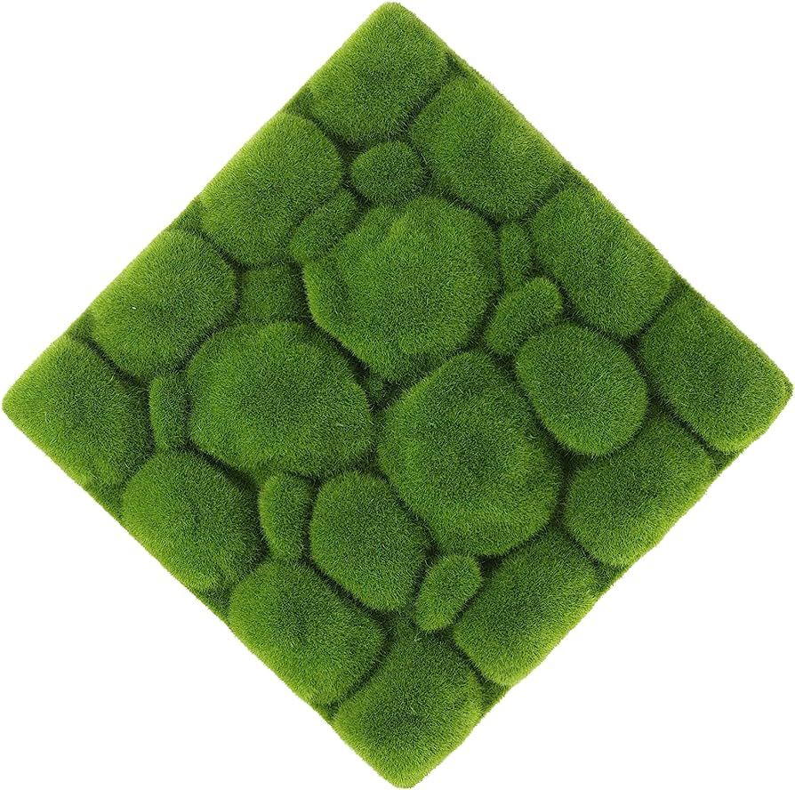 FOMIYES Artificial Moss Mat Squares Wall Decor, Simulation Plants Wall Hanging Decoration, Fake M... | Amazon (US)