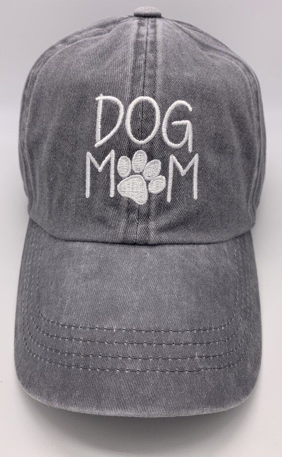 Dog Mom Baseball Hat, Vintage Wash Cap, Grey, Gift Ideas for Dog Moms, Dog Lovers, Cute Dog Owner... | Etsy (US)