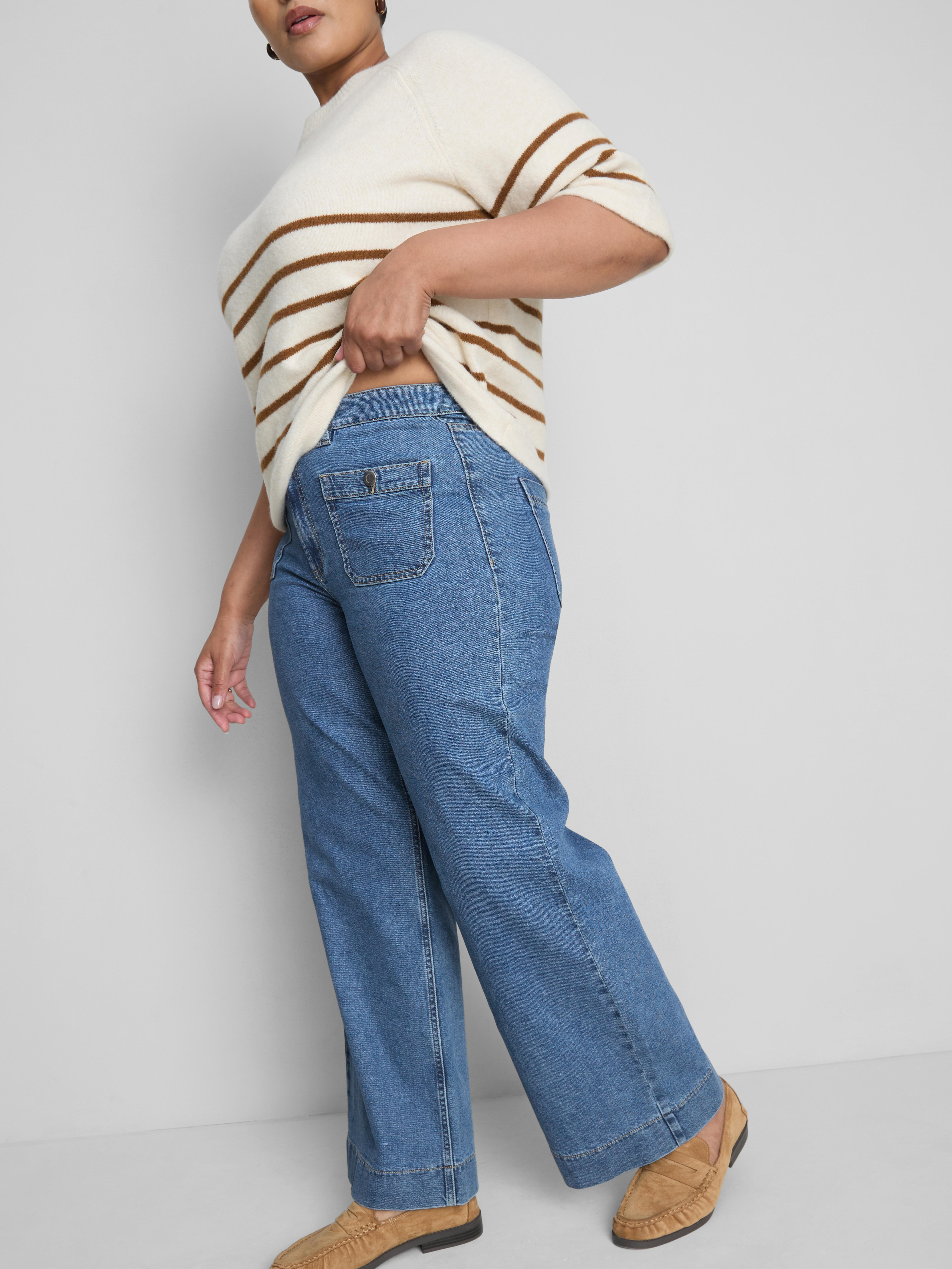 By Coleen Patch Pocket Wide Leg Jeans | Primark UK