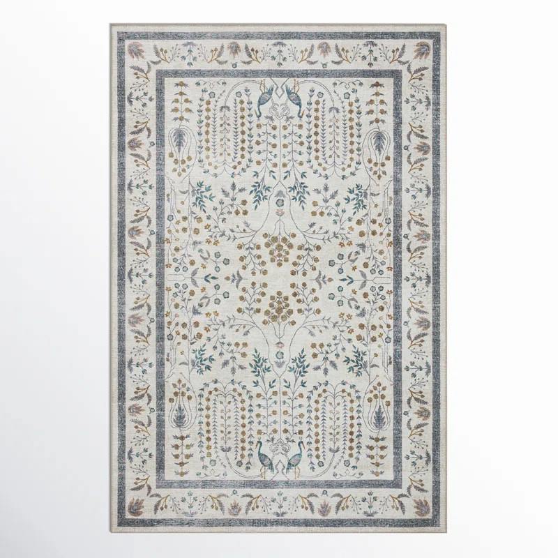 Rifle Paper Co. x Loloi Maison Wisteria Cream Rug | Wayfair North America