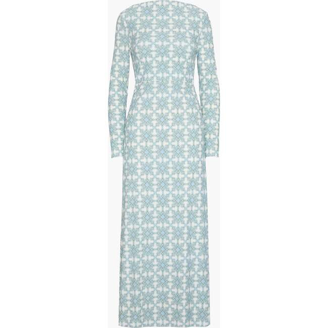 Hill House Home | The Selene Dress, Byzantine Tile (Blue, Size Medium) | Maisonette | Maisonette