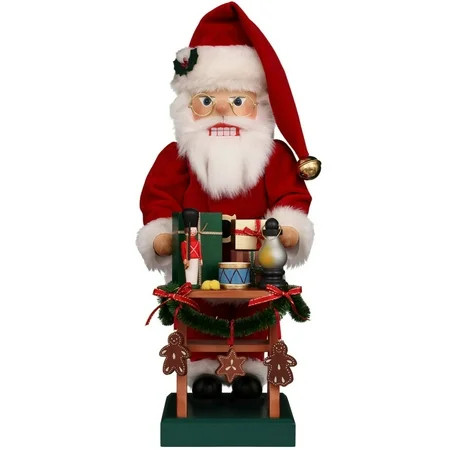 21 Red and White Christian Ulbricht Santa Gift Giver Nutcracker Decoration | Walmart (US)
