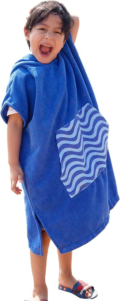 MissShorthair Towel Poncho for Kids, Hooded Beach Towel for Girl&Boy, Surf Poncho Swim Changing R... | Amazon (US)