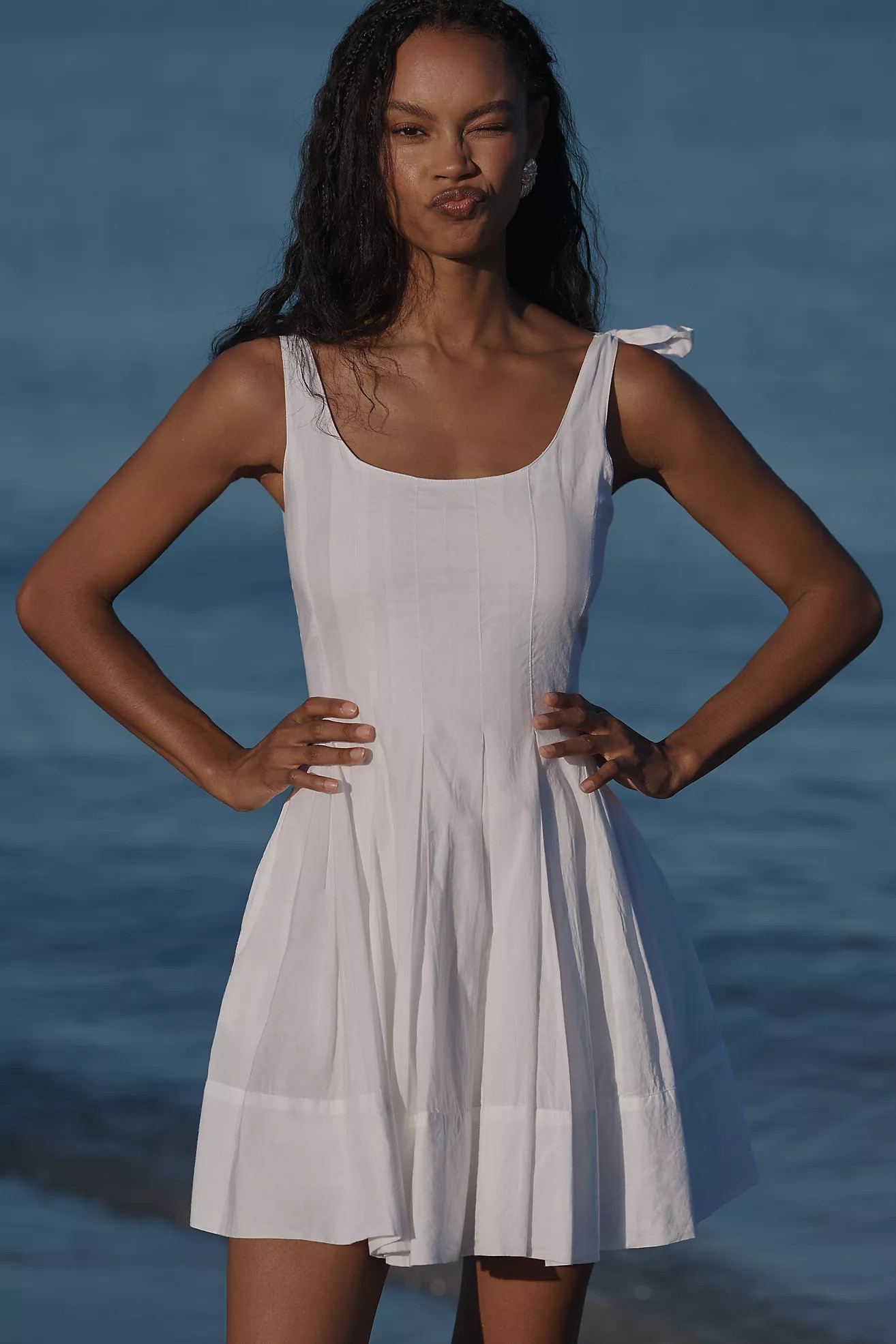Beach Riot Jacey Bow-Strap Mini Dress | Anthropologie (US)