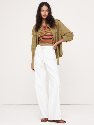 Mid-Rise Wide-Leg Drawstring Jean | Banana Republic (US)