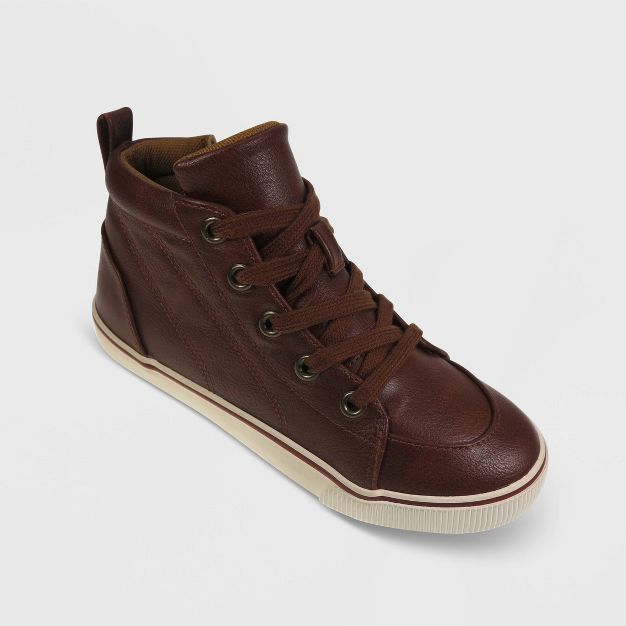 Boys&#39; Florian Lace-Up Zipper Sneakers - Cat &#38; Jack&#8482; Cognac 3 | Target