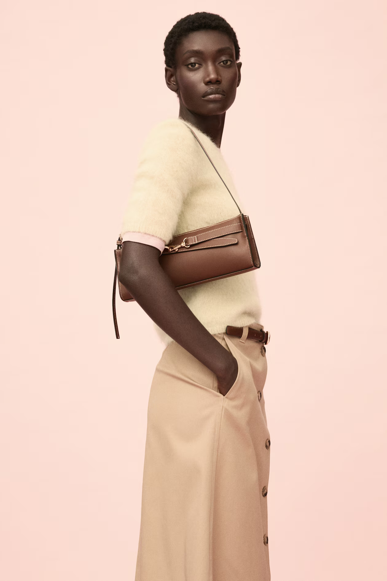 Knitted mohair-blend T-shirt | H&M (UK, MY, IN, SG, PH, TW, HK)