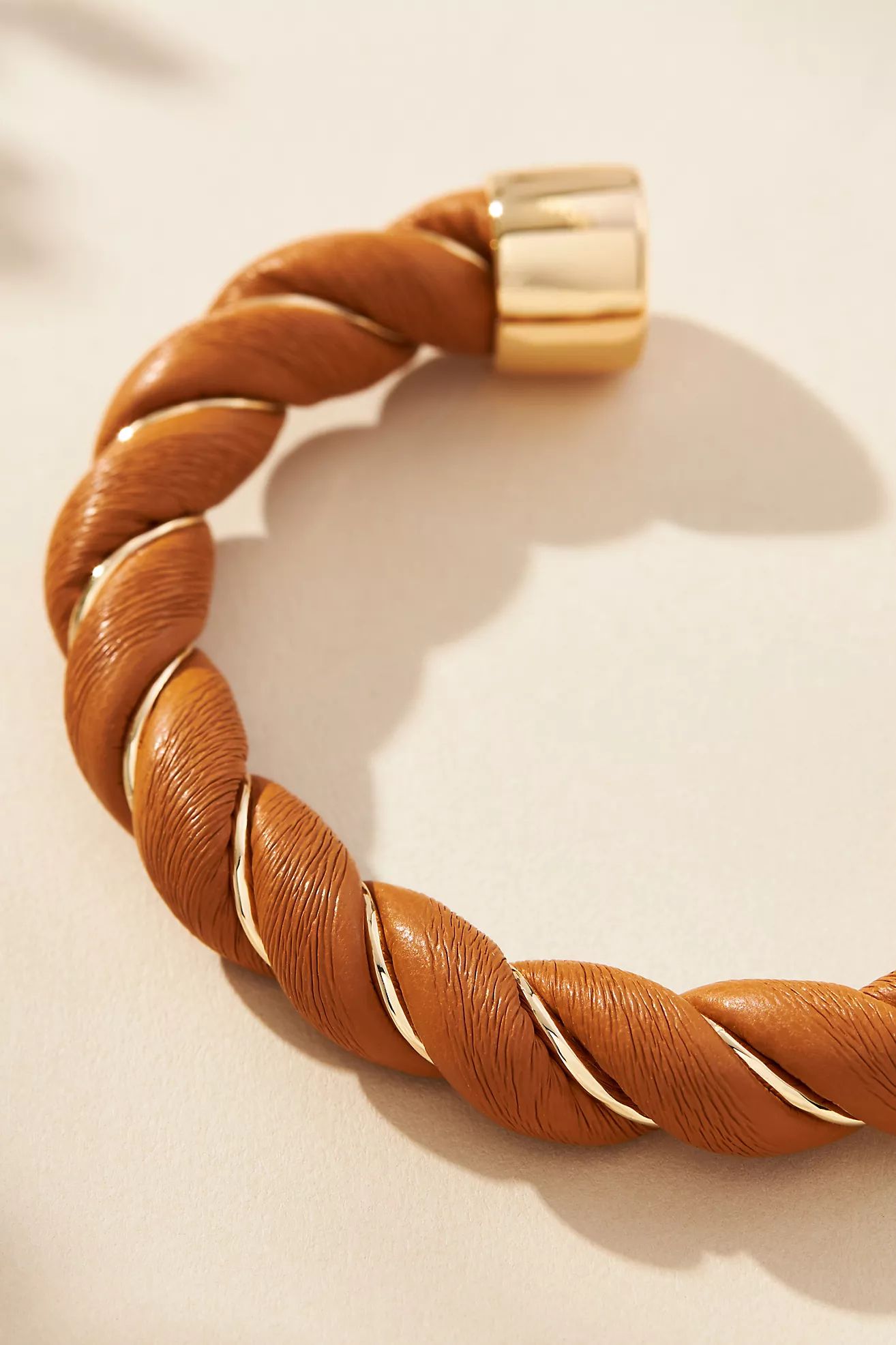 Faux-Leather Wrapped Cuff Bracelet | Anthropologie (US)