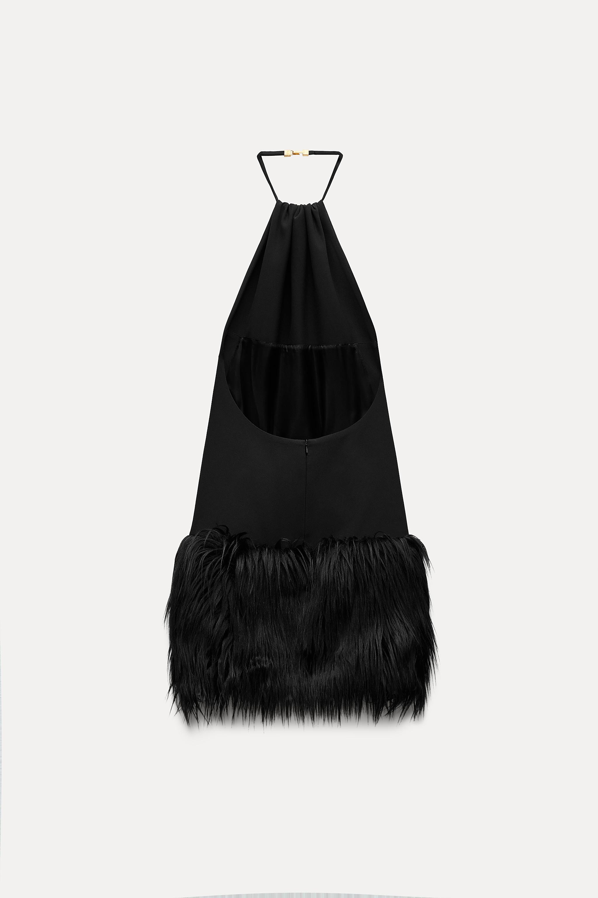 FAUX FUR HEM DRESS LIMITED EDITION | Zara US
