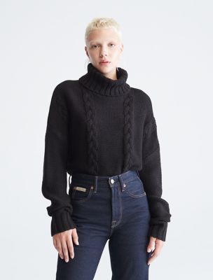 Cable Knit Turtleneck Sweater | Calvin Klein | Calvin Klein (US)
