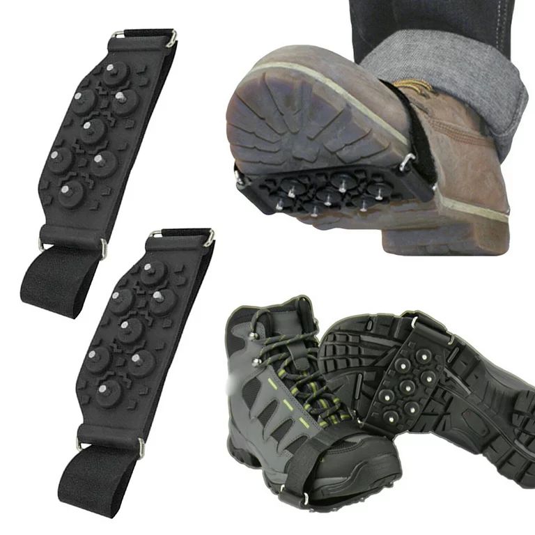 Grippers Snow Grips Winter Shoes Boots Strap Metal Spikes Studs Universal - Walmart.com | Walmart (US)