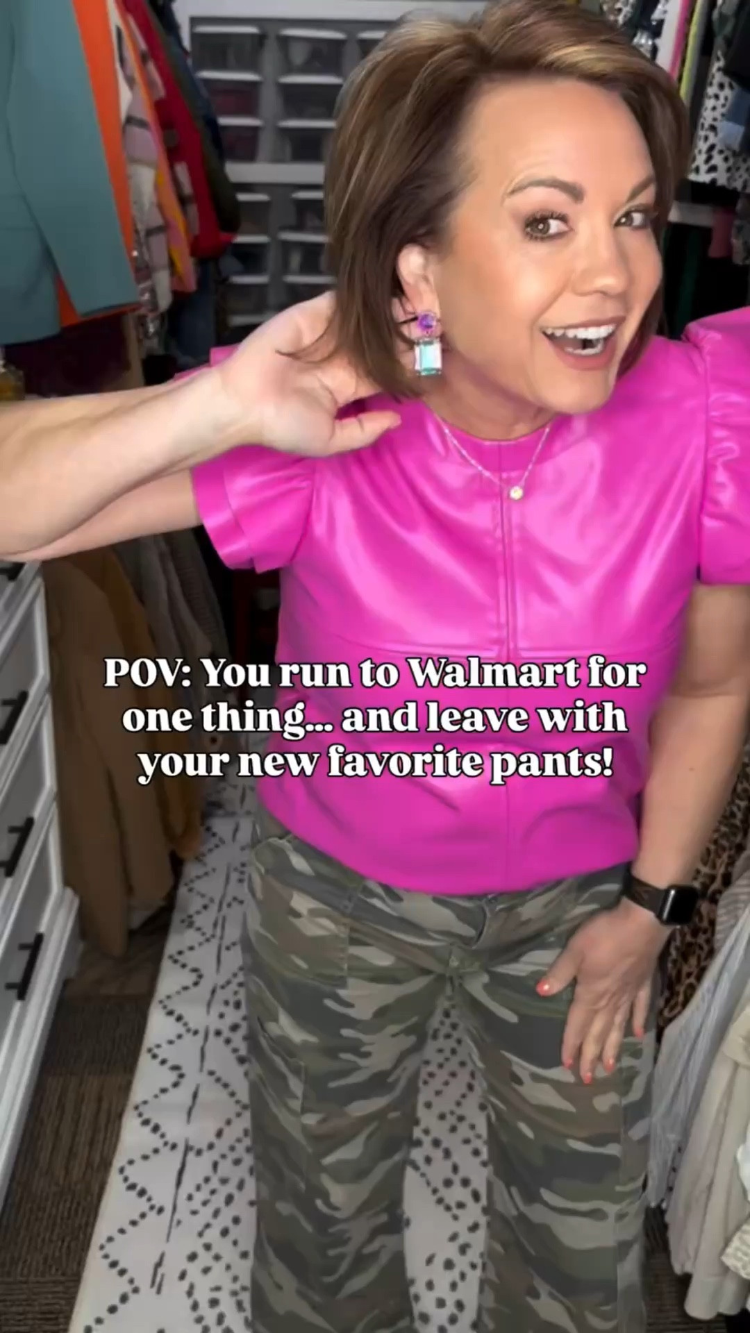 POV: You run to Walmart for one thing… and leave with your new favorite pants! 💗

These camo cargo pants are a YES 🙌 comfy, cute, and styled up with a pop of pink for the win!

Would you wear camo this way? 👇 #WalmartWednesday 

#LTKSeasonal #LTKOver40 #LTKMidsize