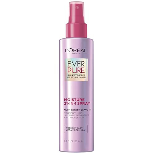 L'Oreal Paris 21-in-1 Leave In Conditioner Spray, Sulfate Free, Vegan, EverPure 6.8 fl oz | Amazon (US)