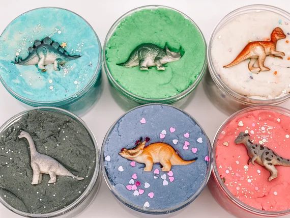 Dino Playdough Jars | Etsy (US)