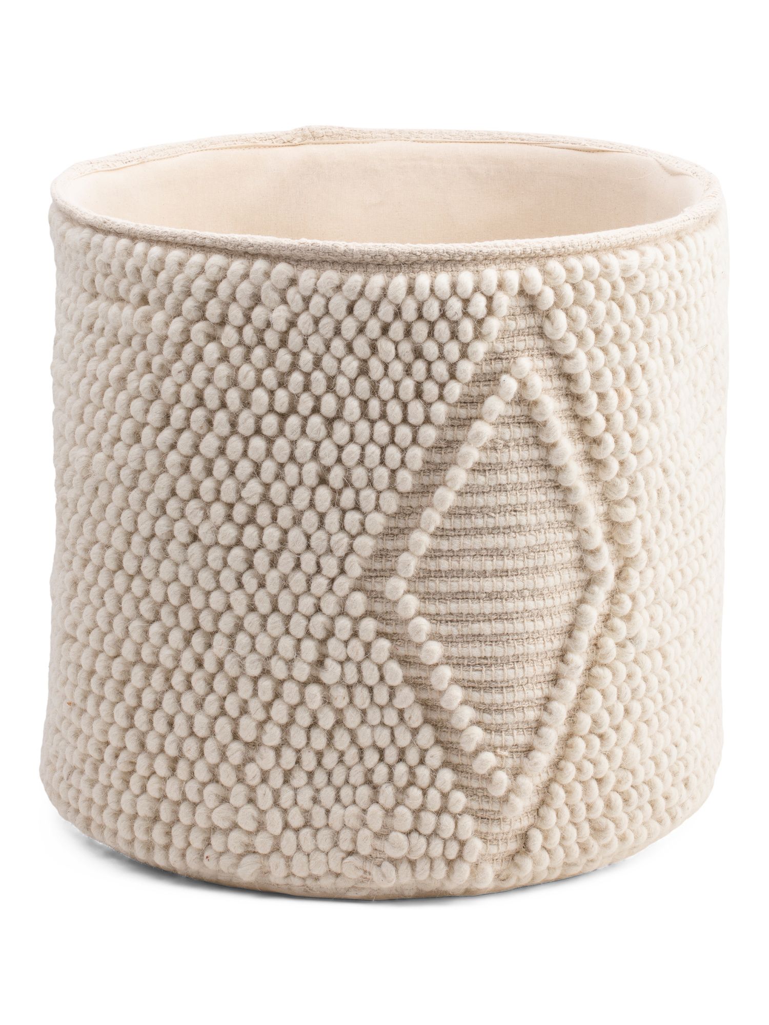 Wool Blend Woven Diamond Loop Storage Basket | Office & Storage | Marshalls | Marshalls