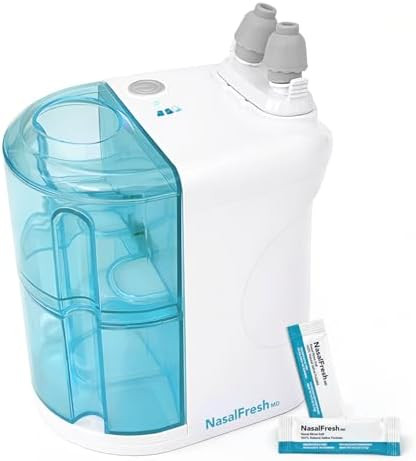 NASALFRESH MD - Dual Powered Nasal Irrigation System Nasal Rinse and Wash - Sinus Decongestant Re... | Amazon (US)