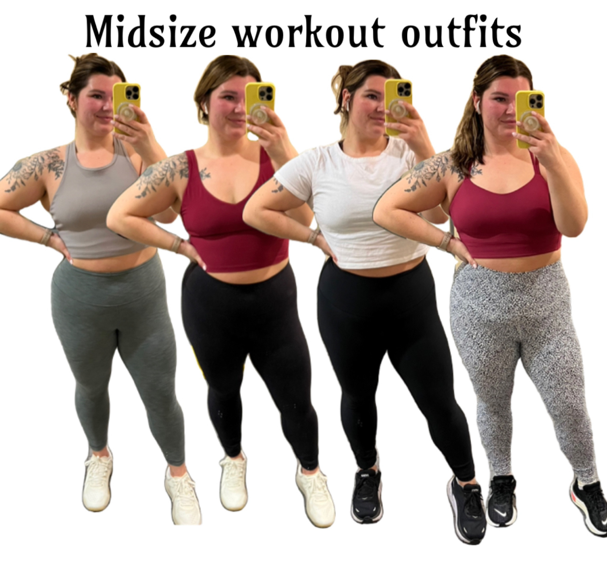 Midsize gym outfits on a size 14-16
Curvy fitness
Curvy athletic wear
Lululemon leggings
Athleta leggings
Lululemon align tank
Lululemon shoes
Hoka wide shoes

#LTKcurves #LTKstyletip #LTKfit