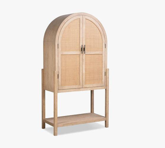 Dolores Cane Bar Cabinet (38") | Pottery Barn (US)