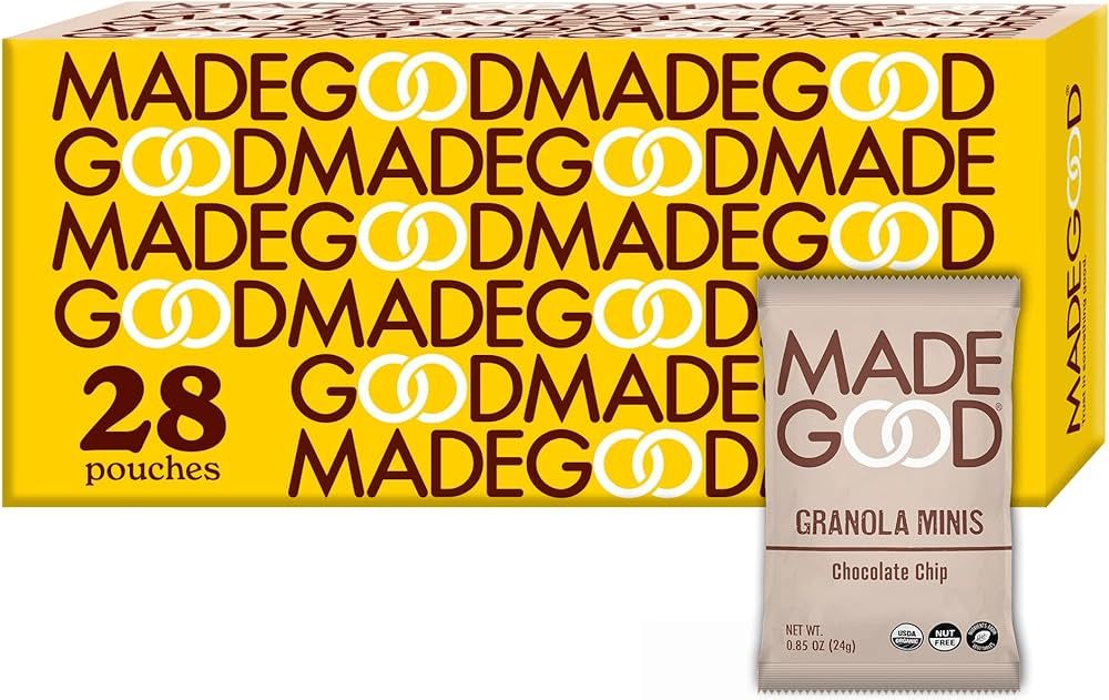 MadeGood Chocolate Chip Granola Minis, 28 Count, Organic and Delicious Snacks | Amazon (US)