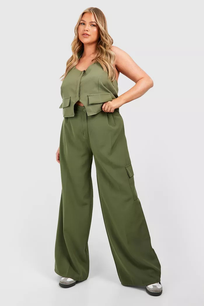 Plus Cargo Dress Pants | boohoo (US & Canada)