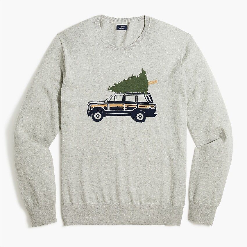 Cotton truck and tree sweater | J.Crew Factory