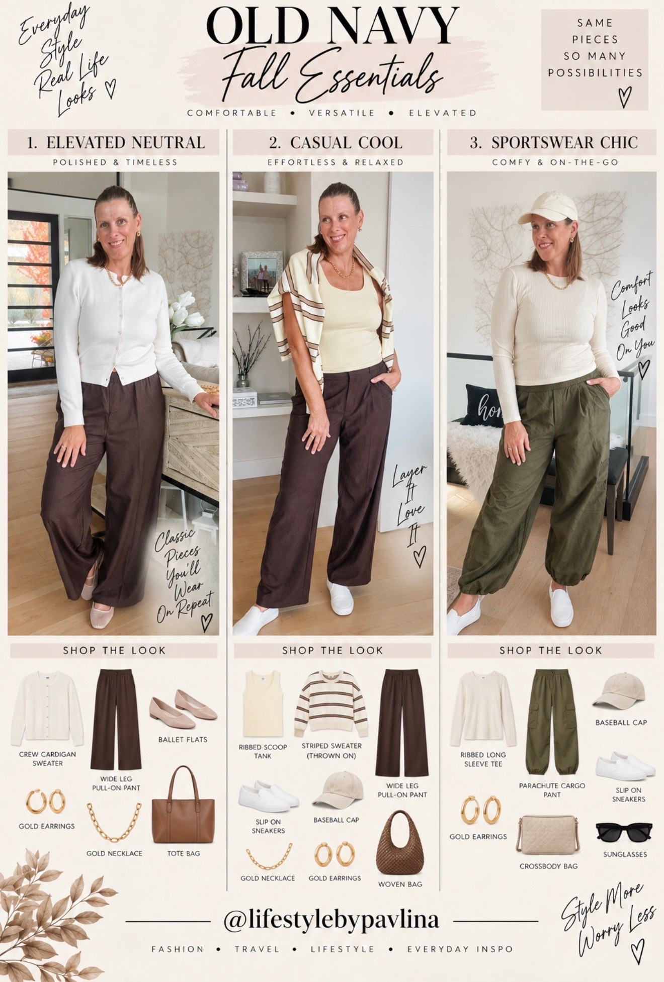 Old Navy Fall essentials 

Styling some fall looks with current fall trends from Old Navy.

Fall outfit, fall styles, elevated casual look, fall pants, old navy outfits,

#LTKfall #LTKstyletip #LTKover50style
