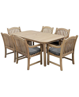 Bristol 7-Piece Rectangular Dining Set (Dining Table and 6 Dining Chairs), Created for Macy's - M... | Macy's