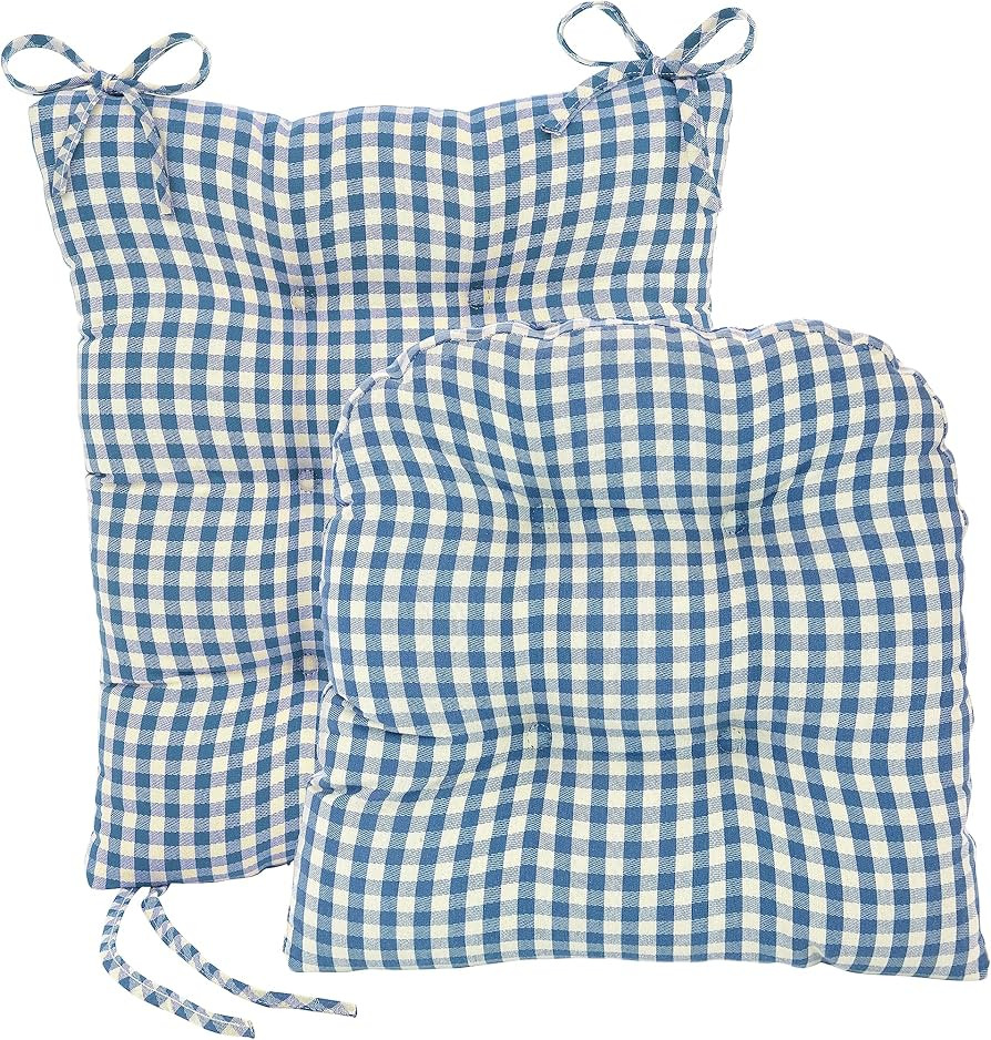 Klear Vu The Gripper Non-Slip Rocking Chair Cushion Thick, Includes Seat Pad & Back Pillow with T... | Amazon (US)