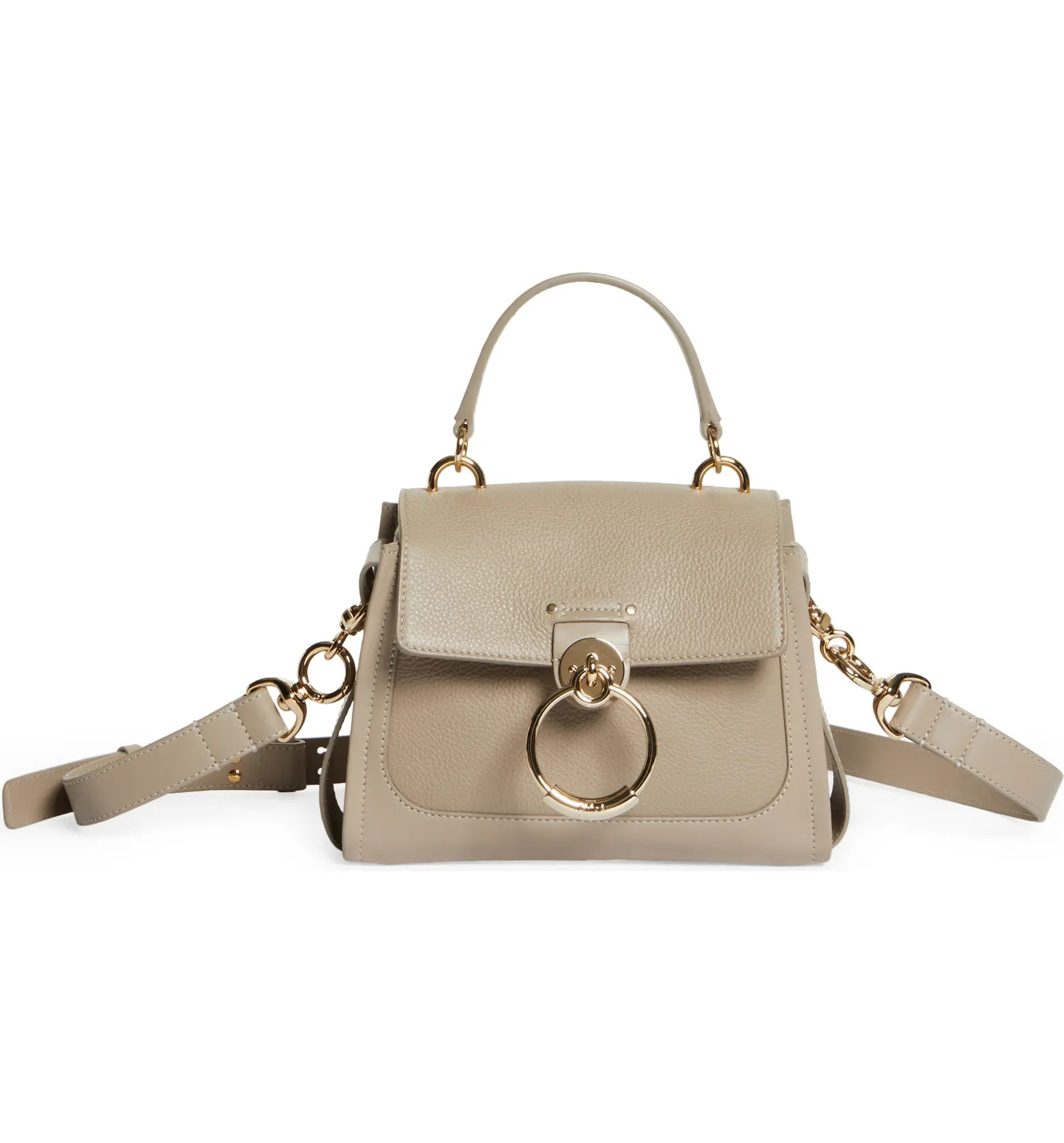 Mini Tess Leather & Suede Top Handle Bag | Nordstrom