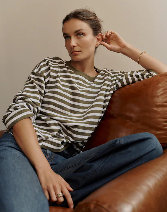 Easy Crewneck Long-Sleeve Tee | Madewell