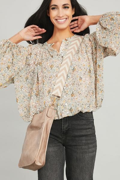 Fate Lurex Mixed Floral Print Top | Social Threads