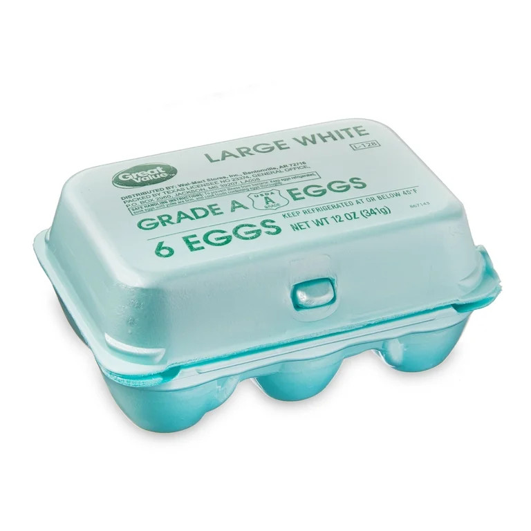 Great Value Large White Eggs, 6 Count | Walmart (US)