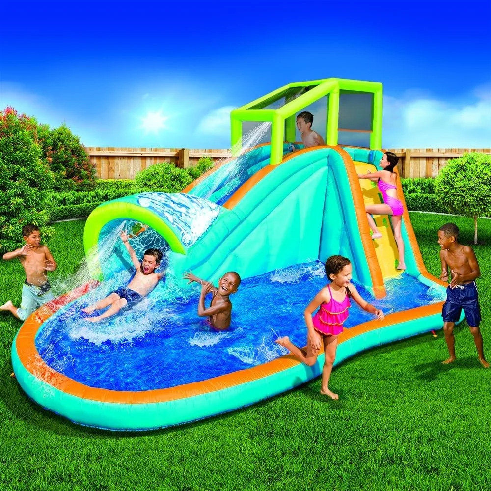 Banzi Inflatable Water Slide - Huge Kids Pool (14 Feet Long by 8 Feet High) with Built in Sprinkl... | Walmart (US)